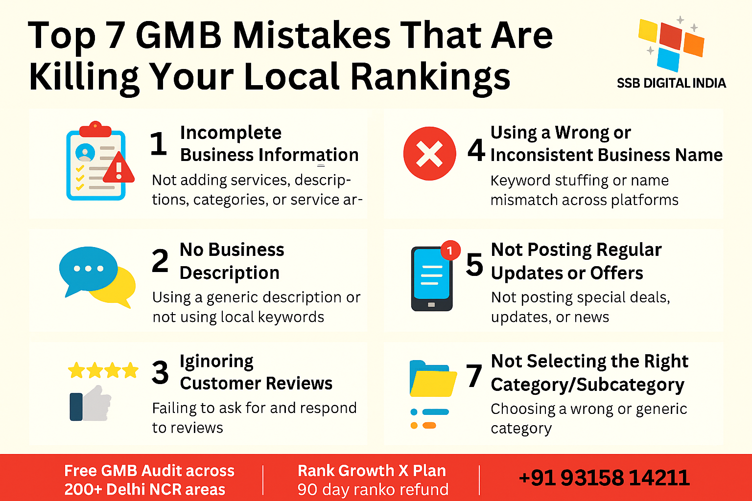 Top 7 GMB Mistakes That Are Killing Your Local Rankings