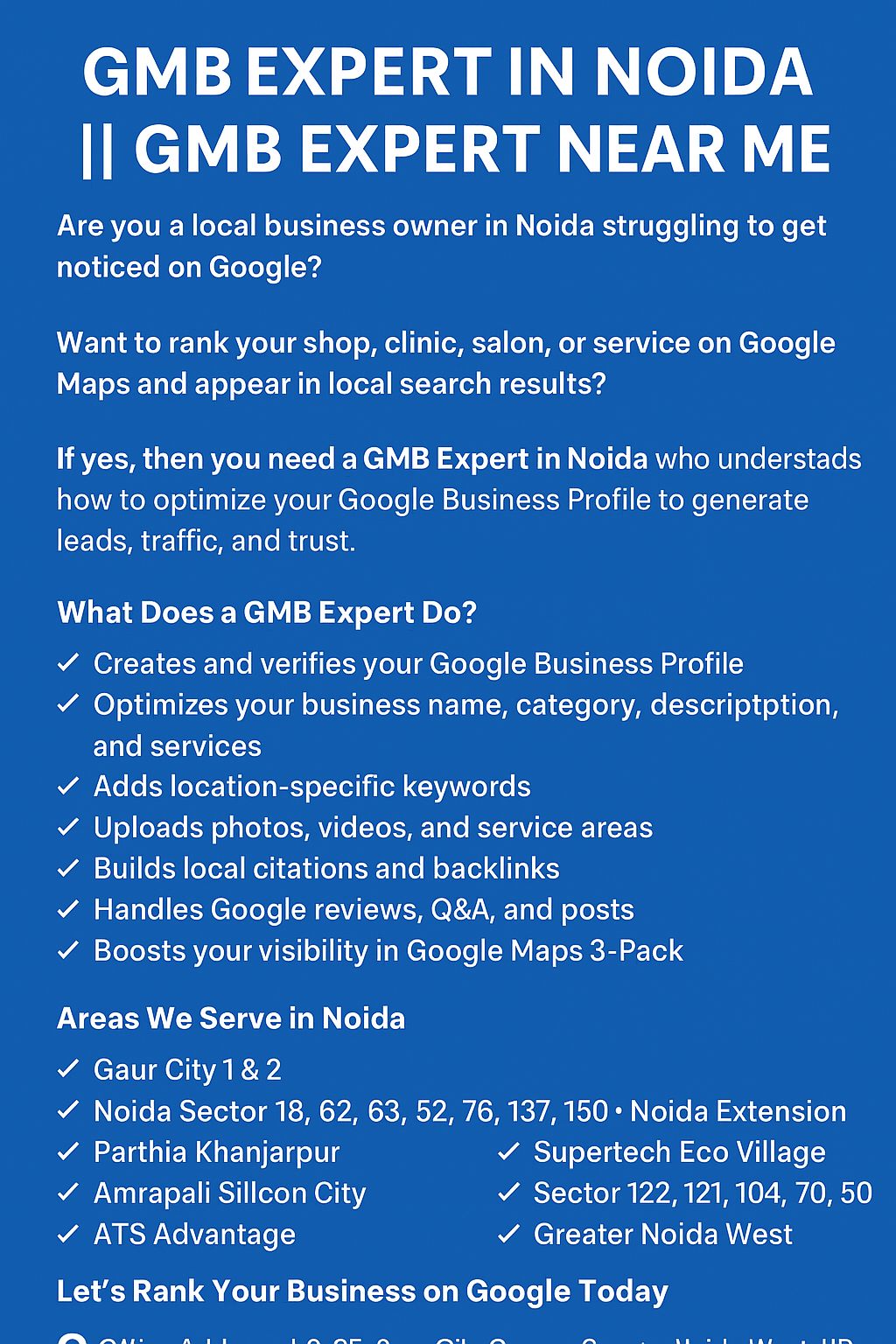 GMB Expert in Noida || GMB Expert NEAR ME