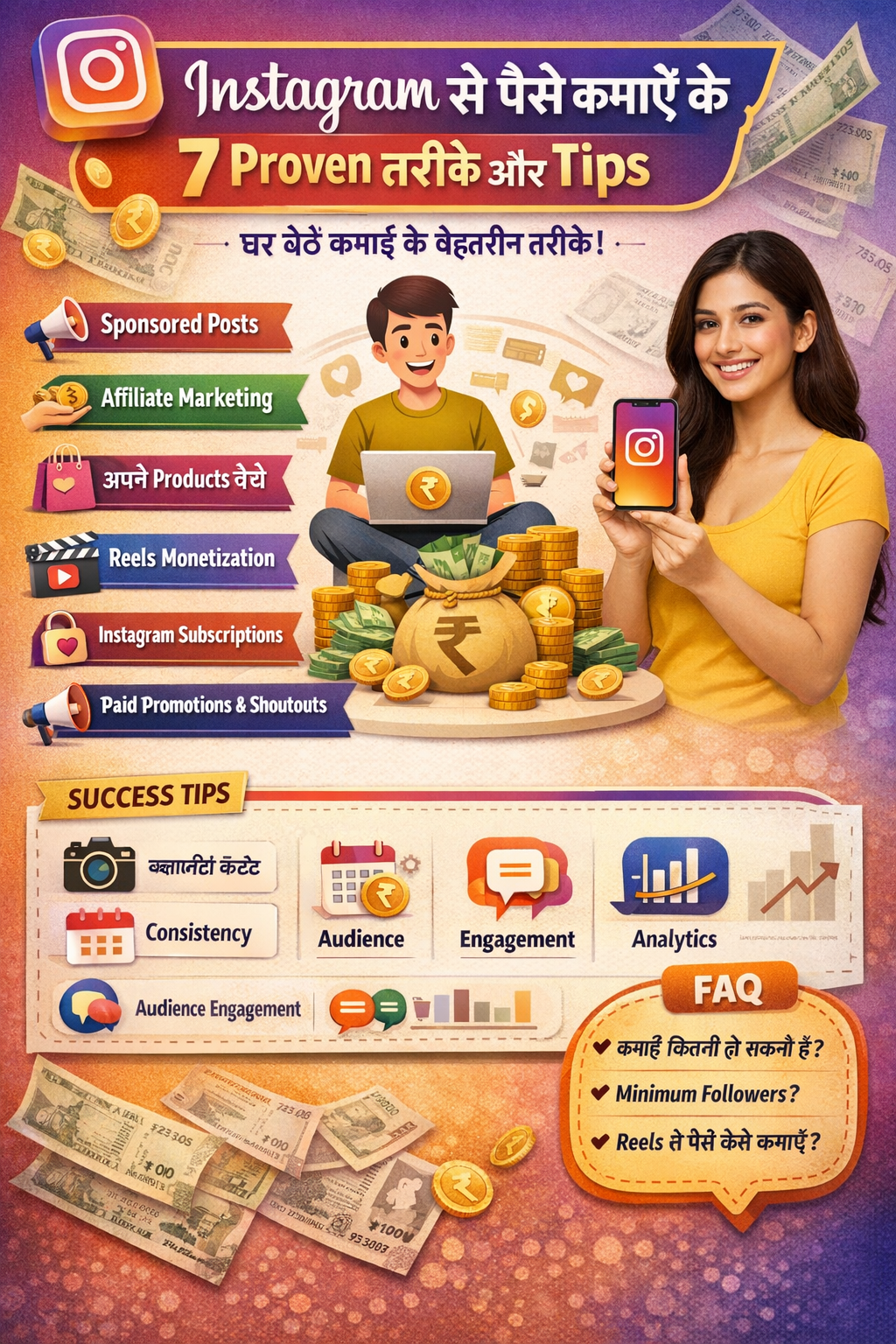 Instagram से पैसे कमाने के 7 Proven तरीके और Tips