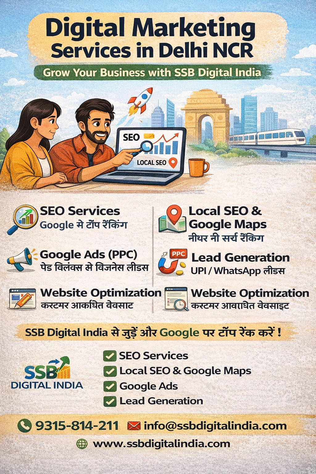 Digital Marketing Services in Delhi NCR: Grow Your Business with SSB Digital India