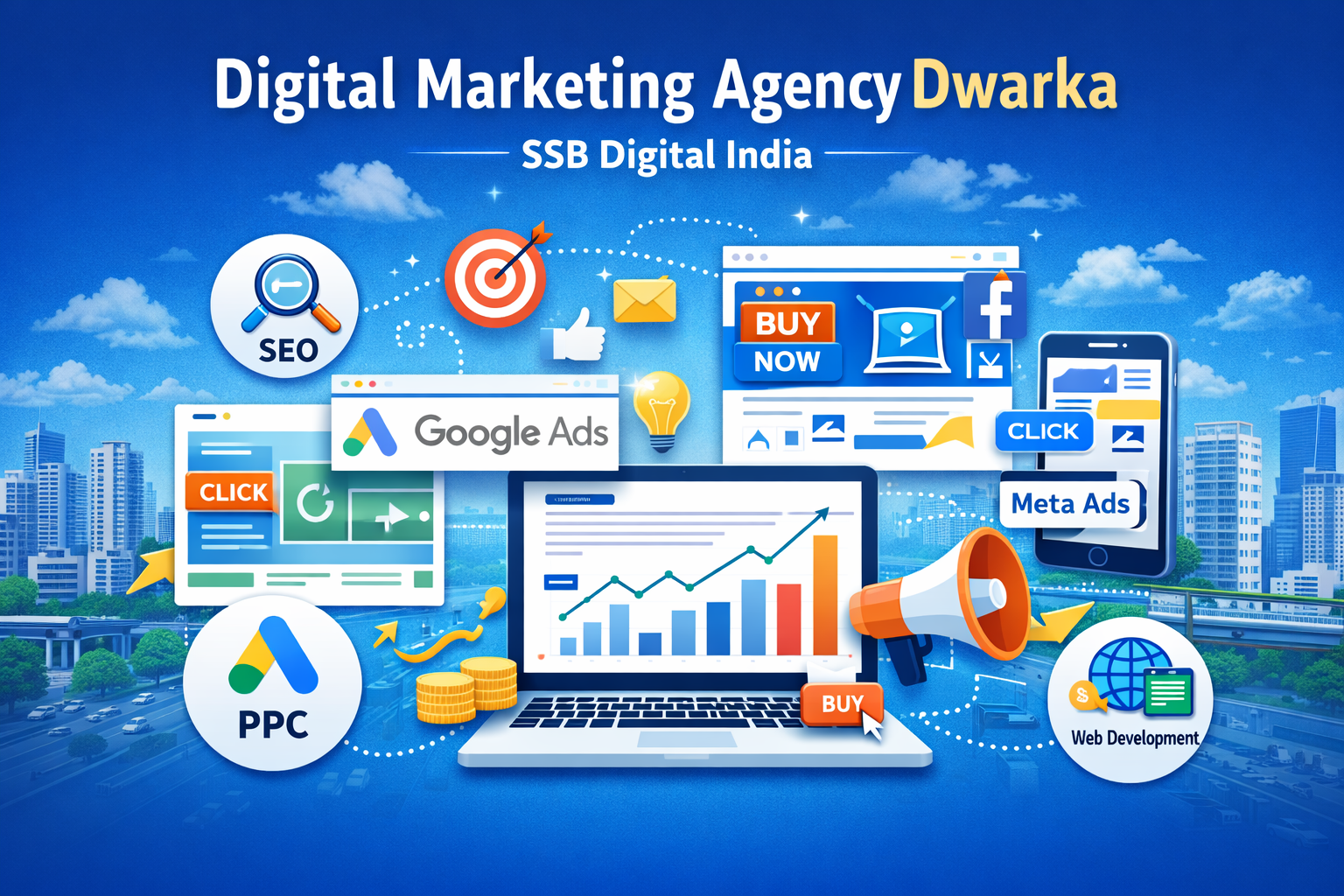 Digital Marketing Agency in Dwarka – Grow Your Business with SSB Digital India