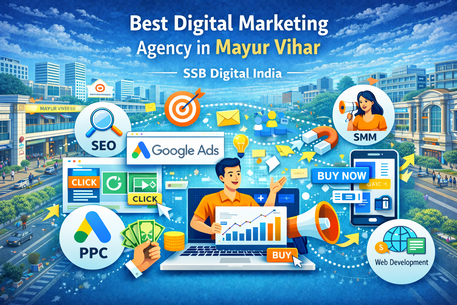 Best Digital Marketing Agency in Mayur Vihar, Delhi – Complete Growth Solution for Local Businesses