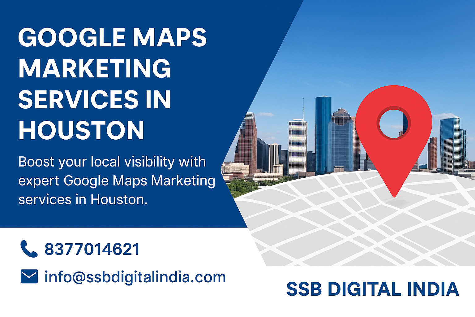 Google Maps Marketing Services in Houston | SSB Digital India