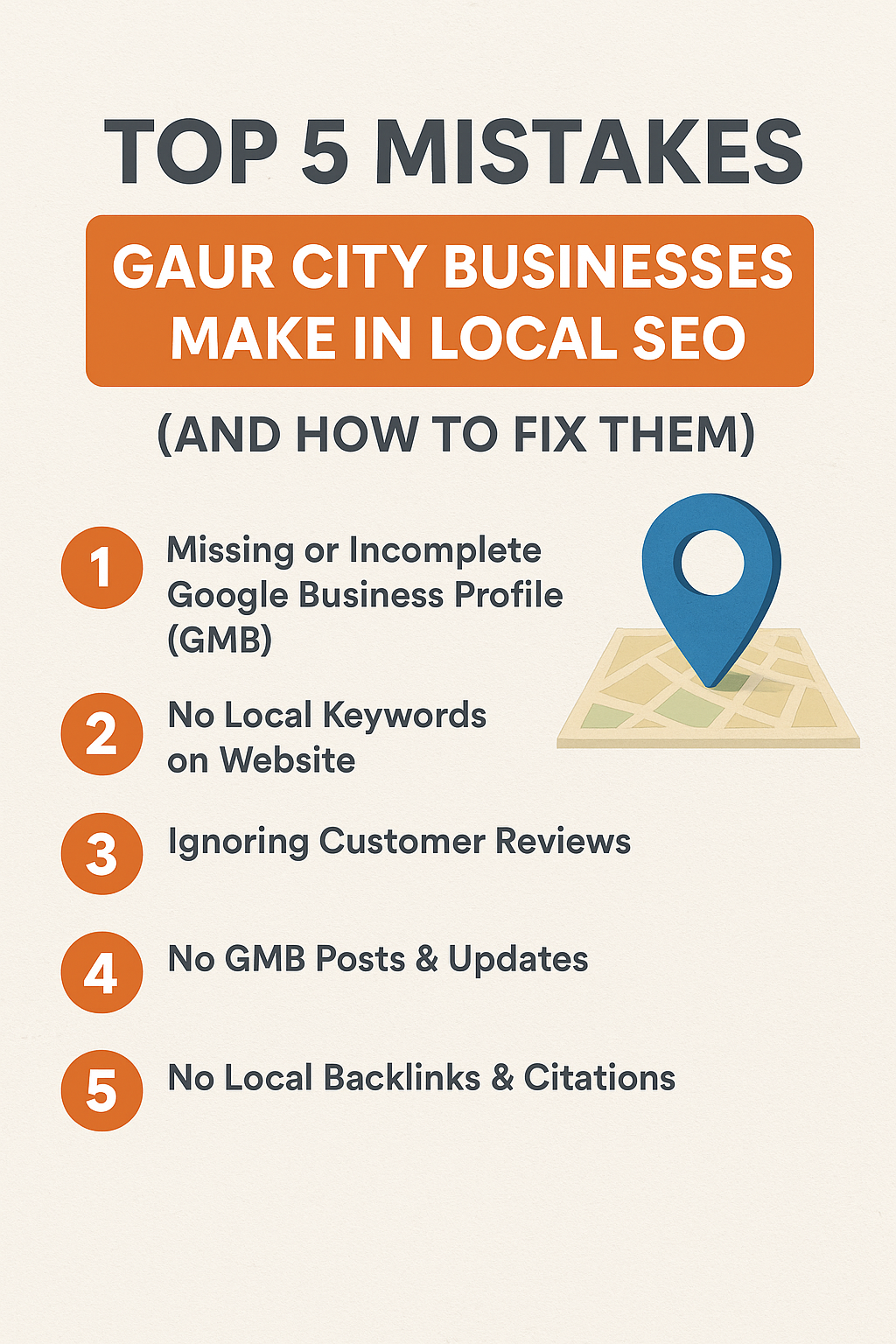 Top 5 Local SEO Mistakes Gaur City Businesses Make (and How to Fix Them)