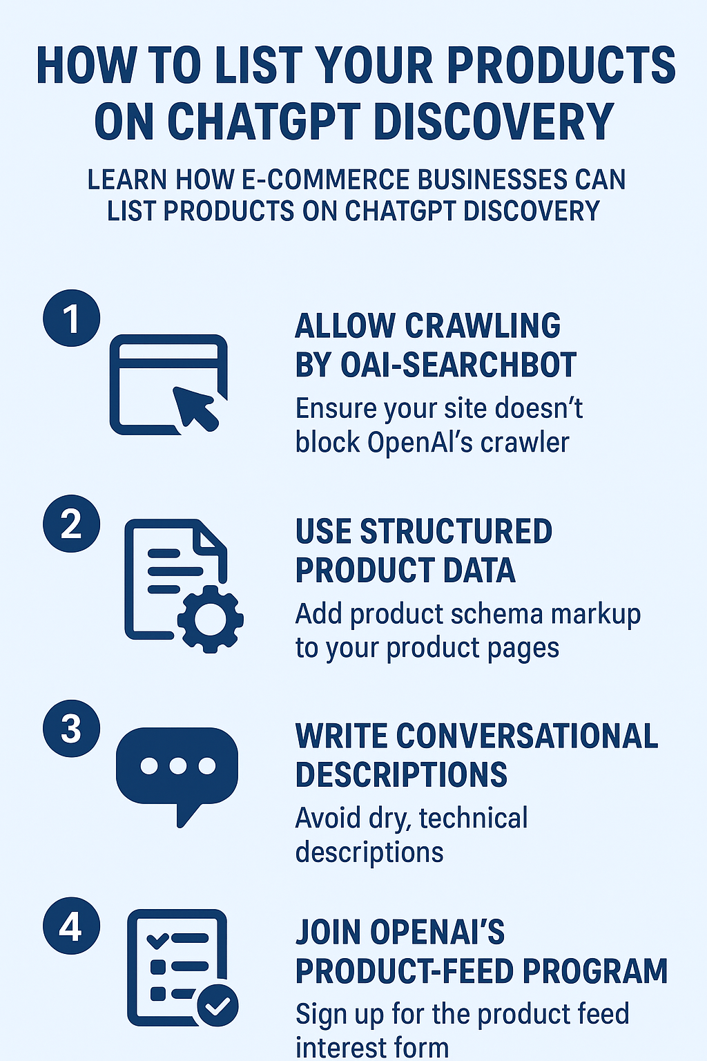 How to List Your Products on ChatGPT Discovery