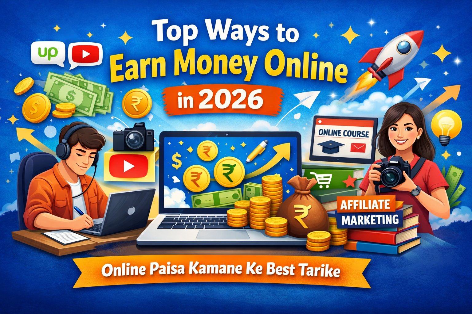 Top Ways to Earn Money Online in 2026 || online paise kamaye in Tips se
